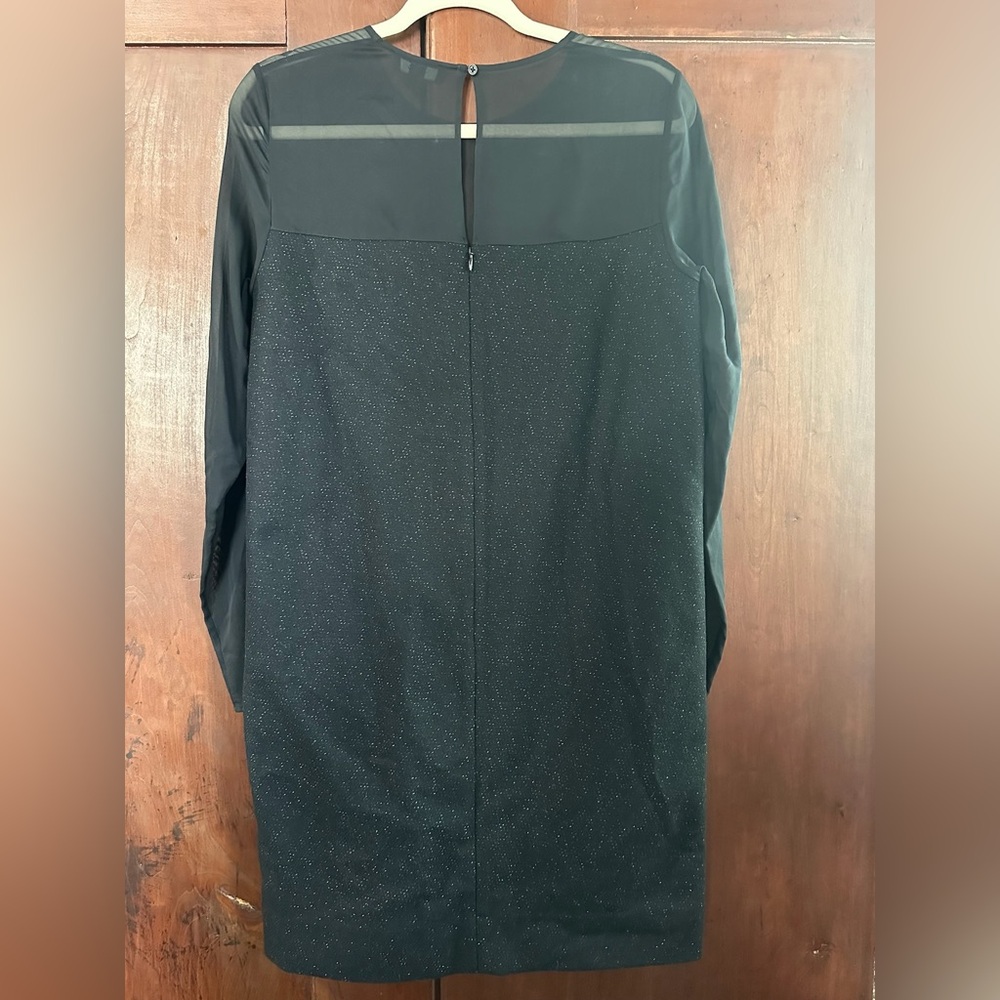 COS Black Long Sleeve Dress with Sheer Detail - Picture 6 of 13